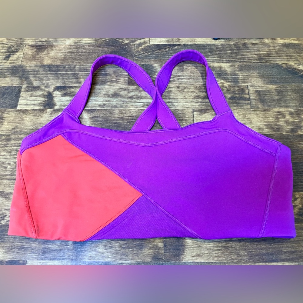 lululemon athletica Vibrant Magenta and Coral Sports Bra